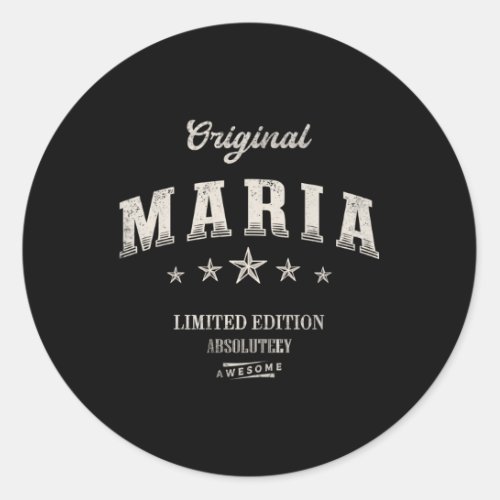 Maria Classic Round Sticker