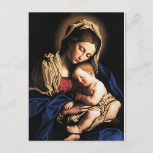 Maria e o menino Jesus Postcard