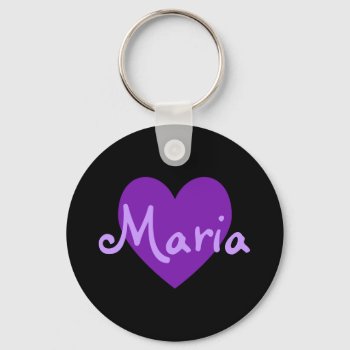 Maria In Purple Keychain by purplestuff at Zazzle