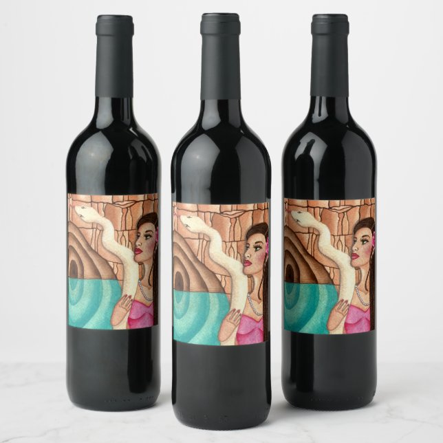 María Lionza, Diosa Venezolana de las agua Wine Label (Bottles)