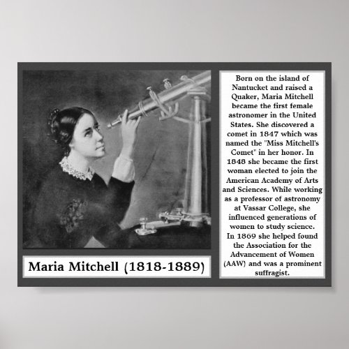 Maria Mitchell Astronomer Suffragist Scientist Poster
