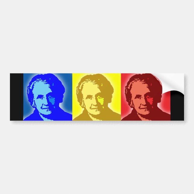 Maria Montessori Pop-Art Bumper Sticker (Front)