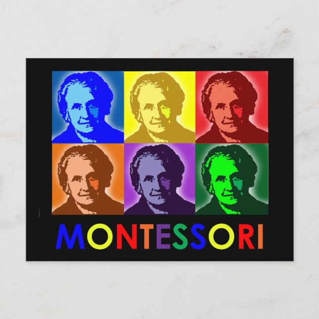 Maria Montessori Pop-Art Postcard (Front)