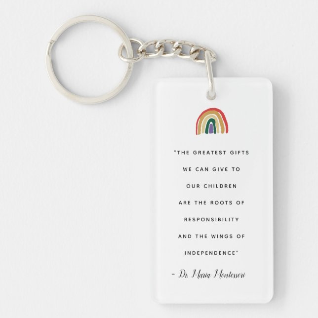 Maria Montessori Quote Keychain (Front)