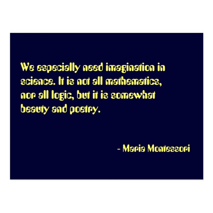 Maria Montessori Quote No. 7 Post Card