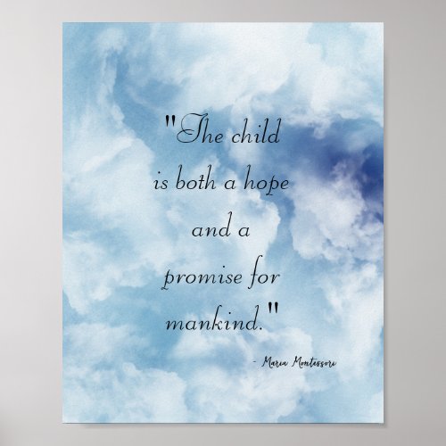 Maria Montessori Quote Poster