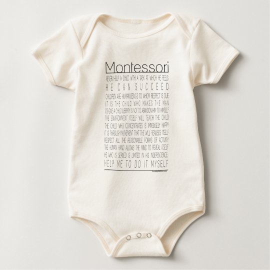 Maria Montessori Quotes Baby Bodysuit