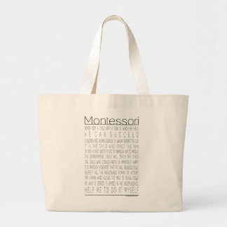 Maria Montessori Quotes Large Tote Bag