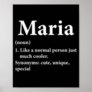 Maria Name Definition Funny D Poster
