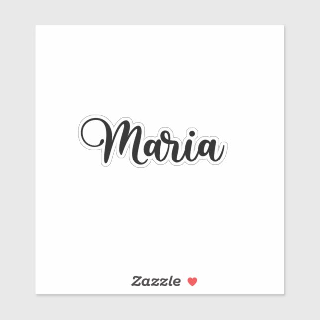 Maria Name - Handwritten Calligraphy Sticker | Zazzle