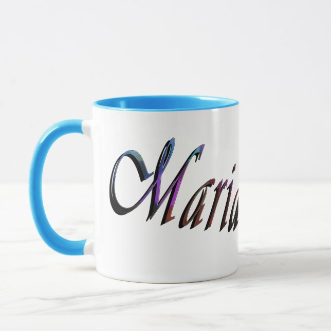 Maria, Name, Logo, Blue Combo Coffee Mug (Left)