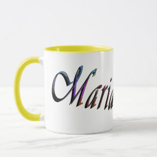 Maria, Name, Logo, Yellow Combo Coffee Mug