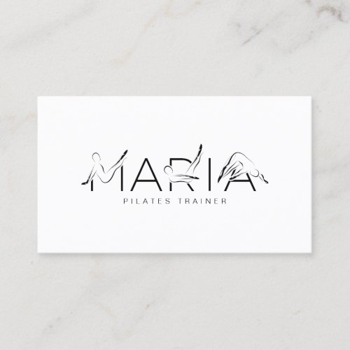 MARIA Name Pilates Instructor  Business Card