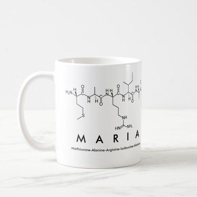 Maria peptide name mug (Left)