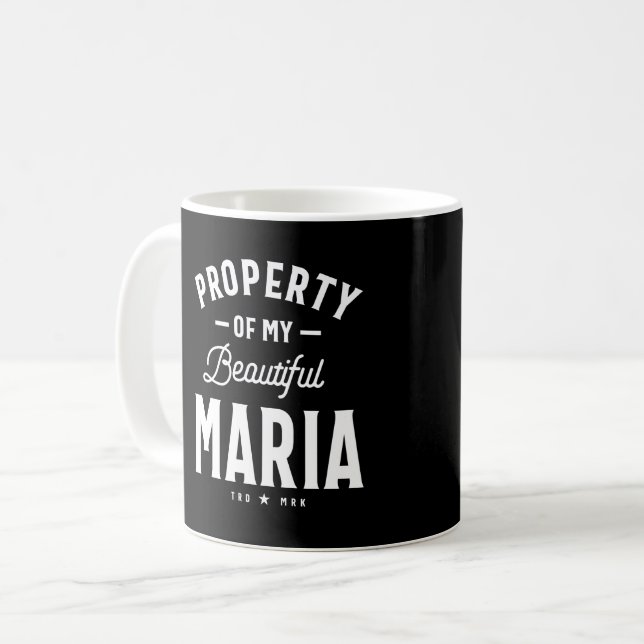 Maria Personalized Name Birthday Gift Coffee Mug (Front Left)