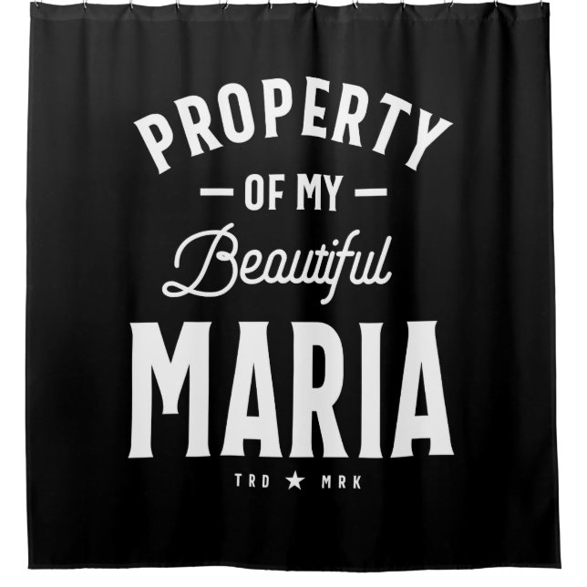 Maria Personalized Name Birthday Gift Shower Curtain (Front)