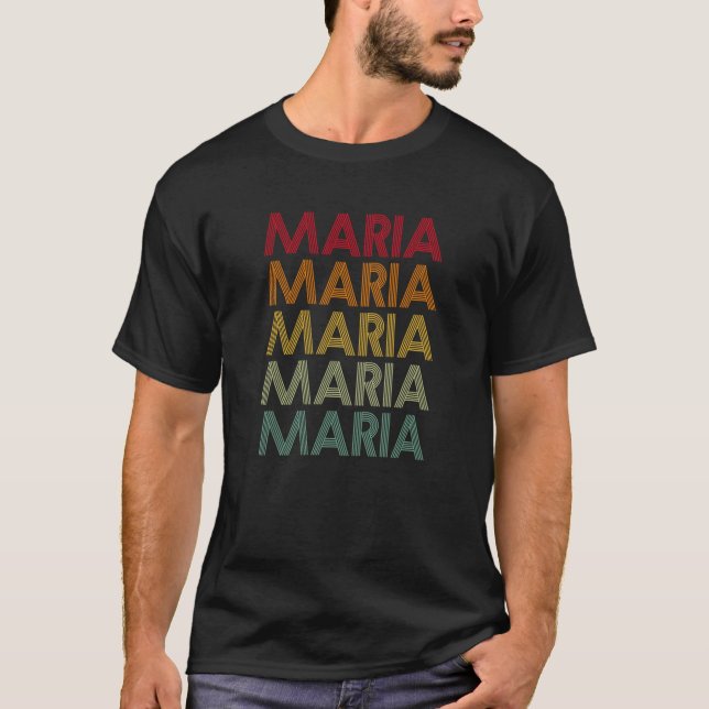 Maria Retro Name Humor Nickname T-Shirt (Front)