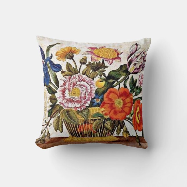 Maria Sibylla Merian - From Der Raupen Wunderbare Throw Pillow (Front)
