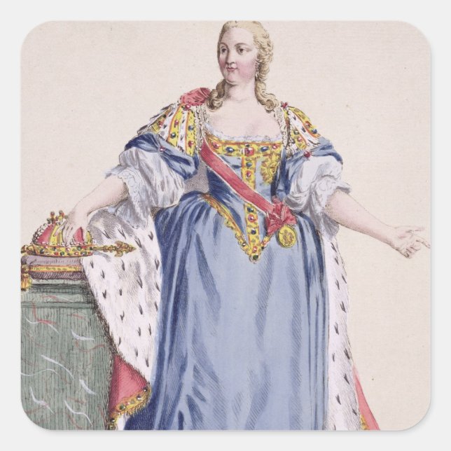 Maria Theresa (1717-80) Empress of Austria, from ' Square Sticker (Front)
