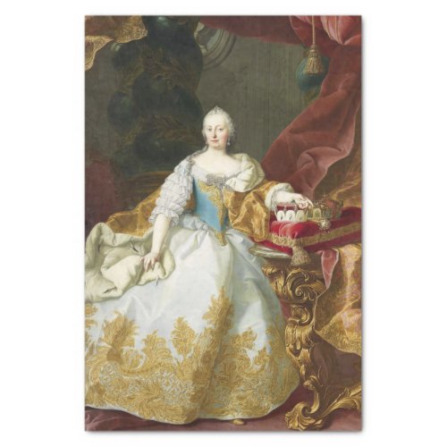 Maria Theresia mit Joseph by Martin van Meytens Tissue Paper