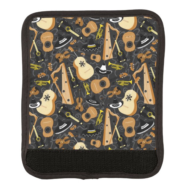 Mariachi Band Musical Instrument Luggage Handle Wrap (Front)