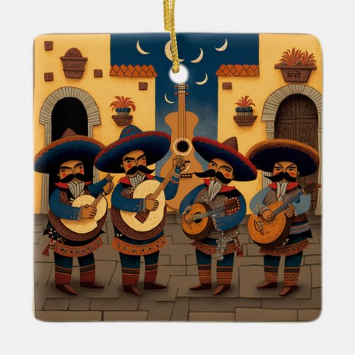 Mariachi Band Ornament Illustrated