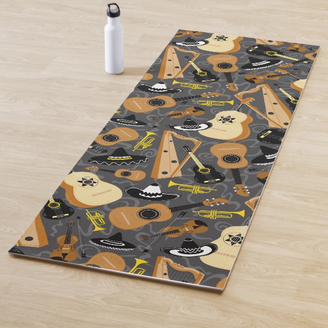 Mariachi Band Pattern Yoga Mat (In Situ)