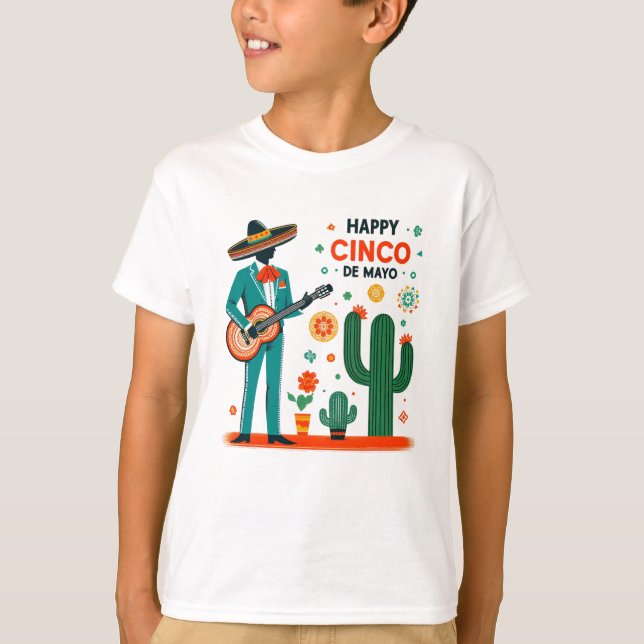 Mariachi Celebration – Happy Cinco de Mayo T-Shirt (Front)