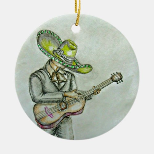 mariachi ceramic ornament