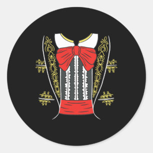 Mariachi Charro Mexican Costume For Cinco De Mayo Classic Round Sticker