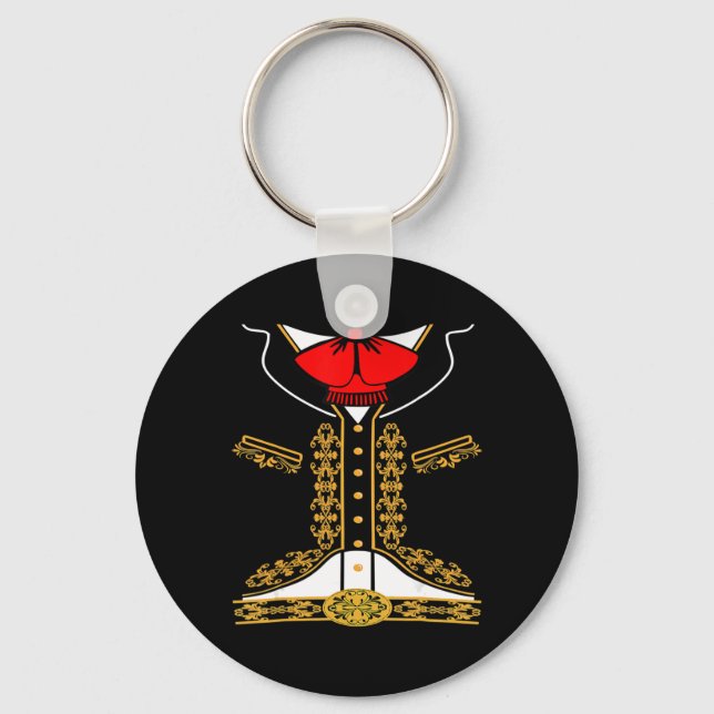 Mariachi Charro Mexican Costume For Cinco De Mayo  Keychain (Front)