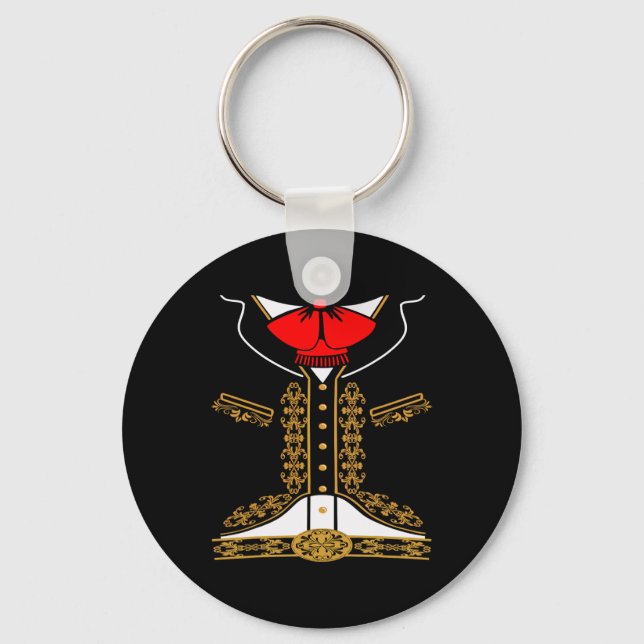 Mariachi Charro Mexican Costume For Cinco De Mayo  Keychain (Front)