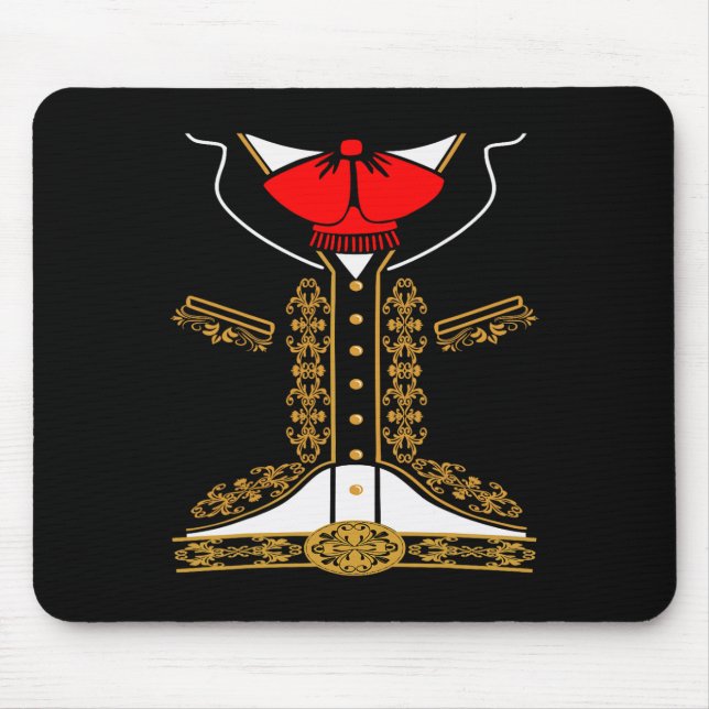 Mariachi Charro Mexican Costume For Cinco De Mayo  Mouse Pad (Front)