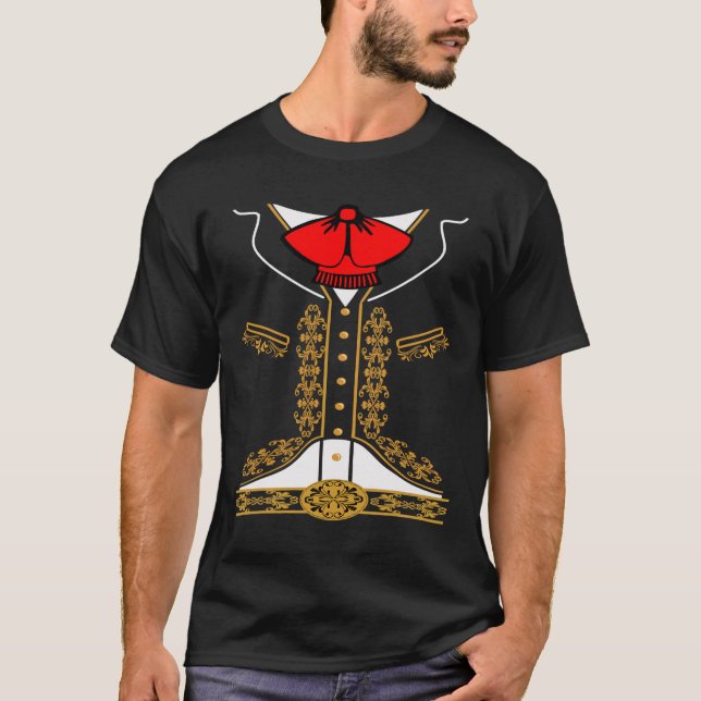 Mariachi Charro Mexican Costume For Cinco De Mayo  T-Shirt (Front)