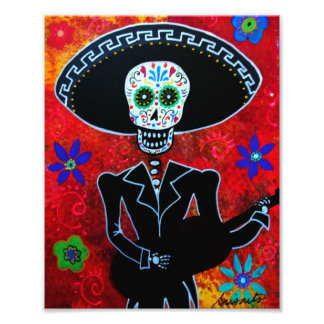 Mariachi Day of the Dead Painting Photo Print