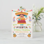 Mariachi Mexcian Fiesta Birthday party invitation (Standing Front)