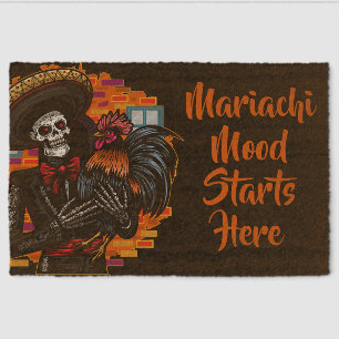 Mariachi Mood Starts Here – Skeleton Fiber Doormat