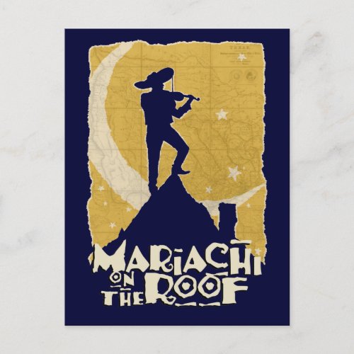 Mariachi on the Roof Postcard