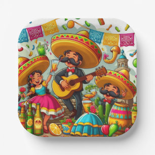 Mariachi  paper plates