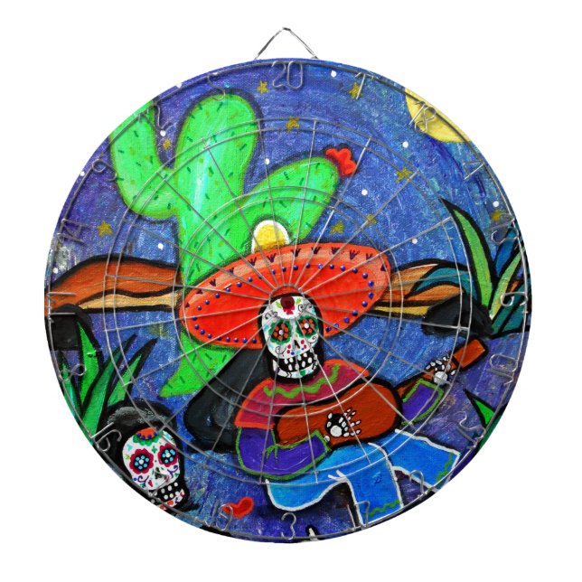 MARIACHI SIESTA DAY OF THE DEAD DARTBOARD (Front)