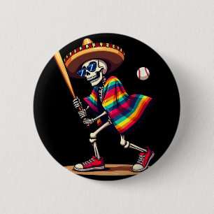 Mariachi Skeleton Bysebyll Cinco De Mayo Mexican S Button