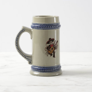 Mariachi Skeleton Groove Beer Stein