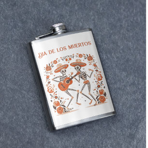 Mariachi Spirits, custom Flask