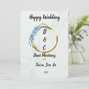  Mariages Happy Wedding Invitation