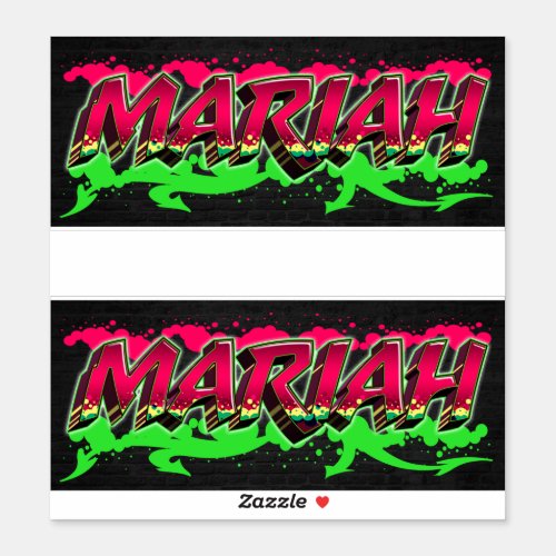 Mariah First Name Graffiti Sticker