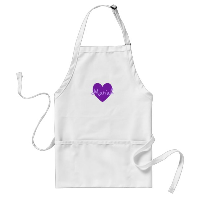 Mariah in Purple Adult Apron (Front)