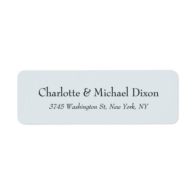 Marian Blue Classical Stylish Elegant Family Name Label (Front)
