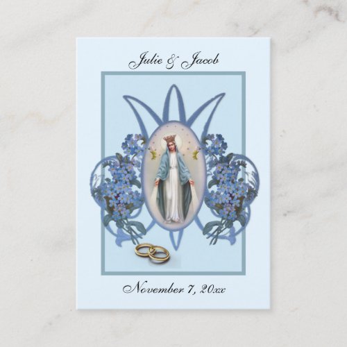 Marian Catholic Wedding Favor Holy Card