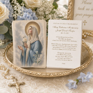 Marian Catholic Wedding Prayer Card