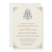 Marian Monogram Catholic Nuptial Mass Wedding
